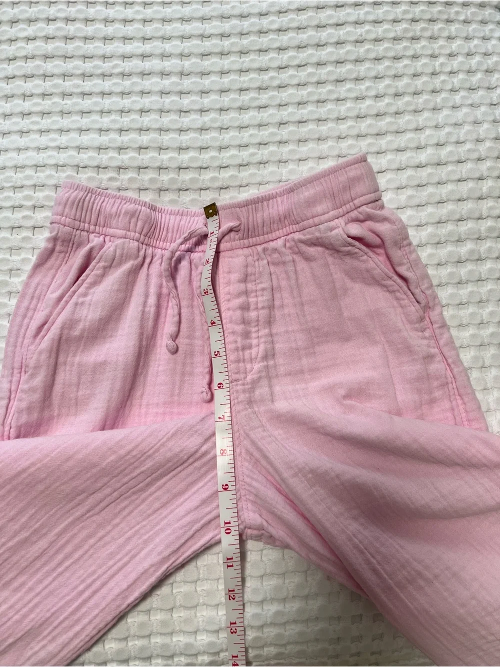 Old Navy Light Pink Cotton Wide-Leg Pants